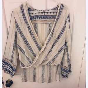 Urban Outfitters long-sleeved cross front top